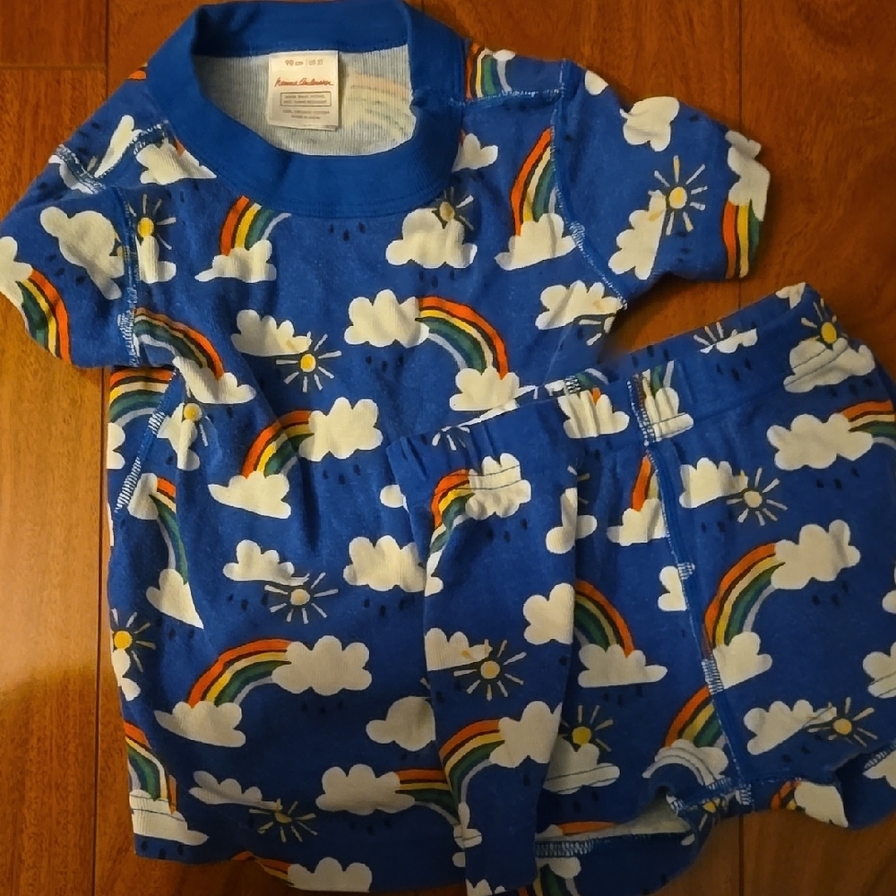 Hanna Andersson Blue Short Sleeve Tee with Whimsical Print